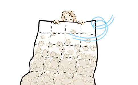 一般的な羽毛ふとん